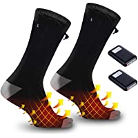 Wolady Calcetines Térmicos Calentadores Pies Calcetines Térmicos Recargables 4500mAh Calcetines Eléctricos Lavables…